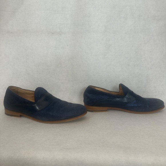 Robert Graham Metallic Blue Suede Shoes US size 9.5 Slip Ons Gently worn main image 4